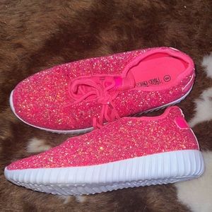 Glitter tennis shoes